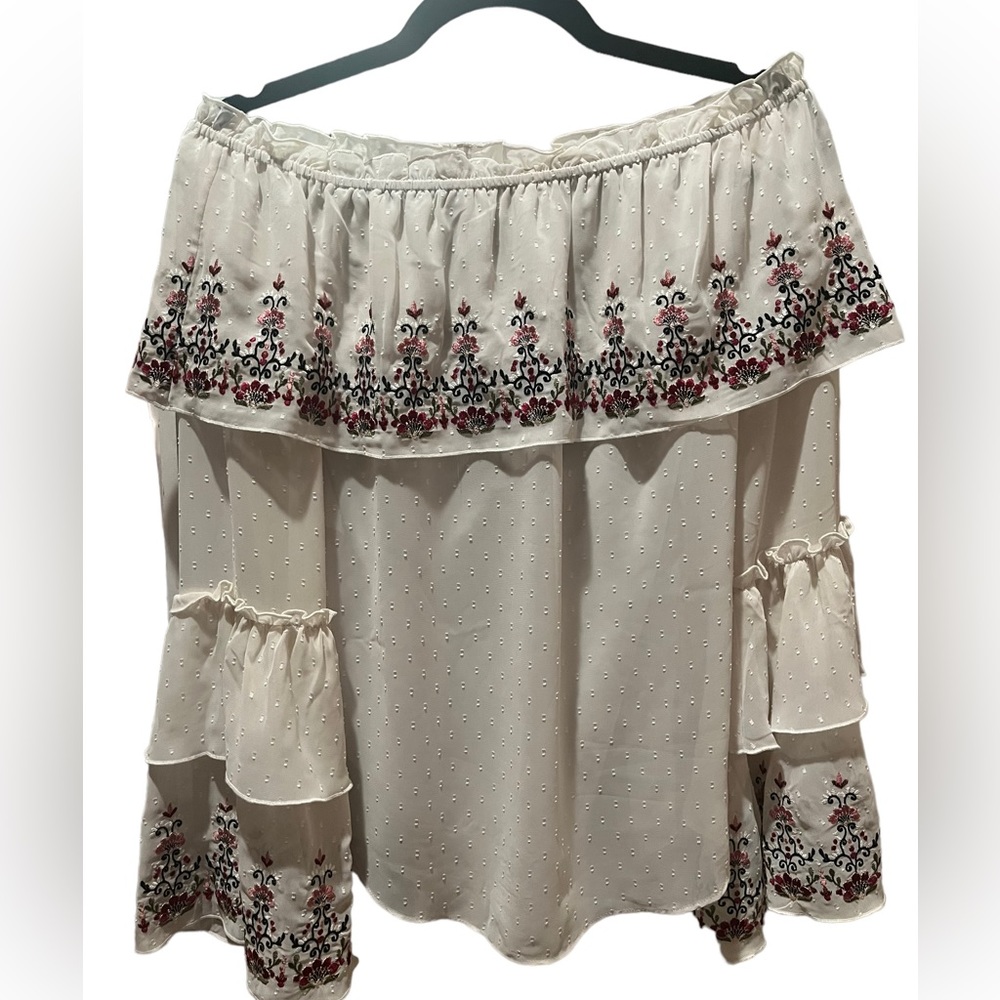 White House Black Market Dressy Off-The-Shoulder Blouse